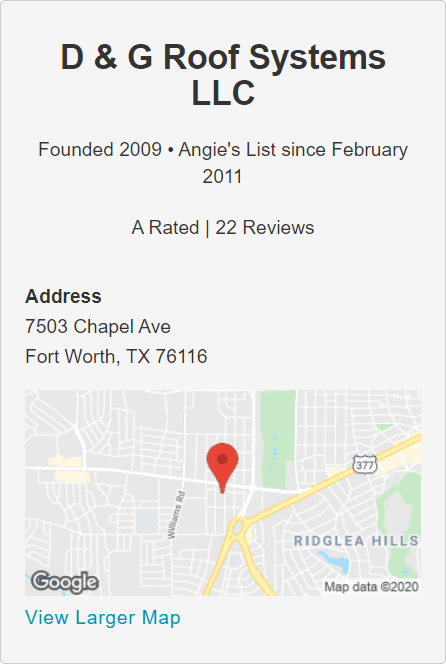 D&G Roof Systems On AngiesList
